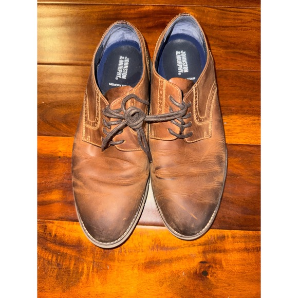 Johnston & Murphy Other - Johnston & Murphy McGuffey‎ Plain Toe Tan Leather Derby Shoes Mens 7M 59-2938